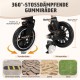 Gimars 4-in-1 Cat Pram and Dog Pram up to 20 kg Foldable, 360° Rubber Tyres Cat Trolley with Rear Wheel Brake, Dog Buggy with Mesh Windows, Rain Cover, Retractable Pull Rod for Small Dogs, Cats, Khaki Gimars 4-in-1 Cat Pram and Dog Pram up to 20 kg Foldable, 360° Rubber Tyres Cat Trolley with Rear Wheel Brake, Dog Buggy with Mesh Windows, Rain Cover, Retractable Pull Rod for Small Dogs, Cats, Khaki