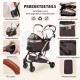 Gimars 4-in-1 Cat Pram and Dog Pram up to 20 kg Foldable, 360° Rubber Tyres Cat Trolley with Rear Wheel Brake, Dog Buggy with Mesh Windows, Rain Cover, Retractable Pull Rod for Small Dogs, Cats, Khaki Gimars 4-in-1 Cat Pram and Dog Pram up to 20 kg Foldable, 360° Rubber Tyres Cat Trolley with Rear Wheel Brake, Dog Buggy with Mesh Windows, Rain Cover, Retractable Pull Rod for Small Dogs, Cats, Khaki