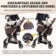 Gimars 4-in-1 Cat Pram and Dog Pram up to 20 kg Foldable, 360° Rubber Tyres Cat Trolley with Rear Wheel Brake, Dog Buggy with Mesh Windows, Rain Cover, Retractable Pull Rod for Small Dogs, Cats, Khaki Gimars 4-in-1 Cat Pram and Dog Pram up to 20 kg Foldable, 360° Rubber Tyres Cat Trolley with Rear Wheel Brake, Dog Buggy with Mesh Windows, Rain Cover, Retractable Pull Rod for Small Dogs, Cats, Khaki