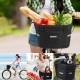 Goldmiky Foldable Bicycle Basket, Front Bicycle Basket for Dogs, Easy Install Removable Bicycle Basket Bag, with Handlebar Adapter for Small Dogs, Shopping, Picnic (Black) Goldmiky Foldable Bicycle Basket, Front Bicycle Basket for Dogs, Easy Install Removable Bicycle Basket Bag, with Handlebar Adapter for Small Dogs, Shopping, Picnic (Black)