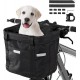 Goldmiky Foldable Bicycle Basket, Front Bicycle Basket for Dogs, Easy Install Removable Bicycle Basket Bag, with Handlebar Adapter for Small Dogs, Shopping, Picnic (Black) Goldmiky Foldable Bicycle Basket, Front Bicycle Basket for Dogs, Easy Install Removable Bicycle Basket Bag, with Handlebar Adapter for Small Dogs, Shopping, Picnic (Black)