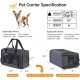 Groxkox Cat Carrier for Pets Airplane Approved Under Seat TSA Airline Approved Soft Carrier for Cats Dogs, 17.5" x 8.5" x 11", Grey