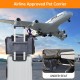 Groxkox Cat Carrier for Pets Airplane Approved Under Seat TSA Airline Approved Soft Carrier for Cats Dogs, 17.5" x 8.5" x 11", Grey