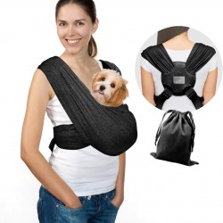 HENGBIRD Dog Carrier Bag, Hands-Free Dog Carrier Sling Dog Size Adjustable Sling for Dogs Front Dog Bag for Small Dogs, Double Shoulder Strap Dog Bag