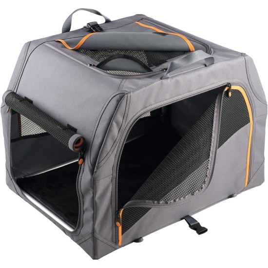 HUNTER Alu-Frame Dog Transport Box, 61 x 45.5 x 43 cm, Anthracite/Orange HUNTER Alu-Frame Dog Transport Box, 61 x 45.5 x 43 cm, Anthracite/Orange