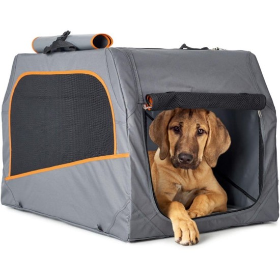 HUNTER Alu-Frame Dog Transport Box, 61 x 45.5 x 43 cm, Anthracite/Orange HUNTER Alu-Frame Dog Transport Box, 61 x 45.5 x 43 cm, Anthracite/Orange