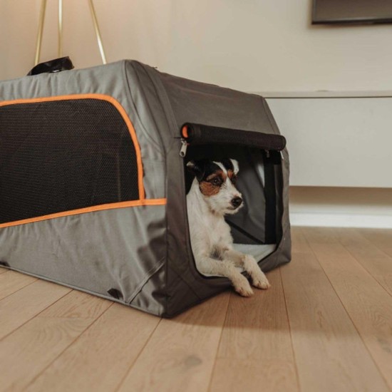 HUNTER Alu-Frame Dog Transport Box, 61 x 45.5 x 43 cm, Anthracite/Orange HUNTER Alu-Frame Dog Transport Box, 61 x 45.5 x 43 cm, Anthracite/Orange