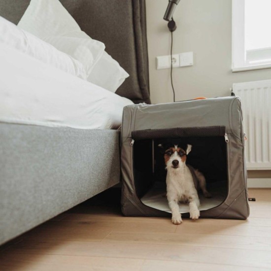 HUNTER Alu-Frame Dog Transport Box, 61 x 45.5 x 43 cm, Anthracite/Orange HUNTER Alu-Frame Dog Transport Box, 61 x 45.5 x 43 cm, Anthracite/Orange