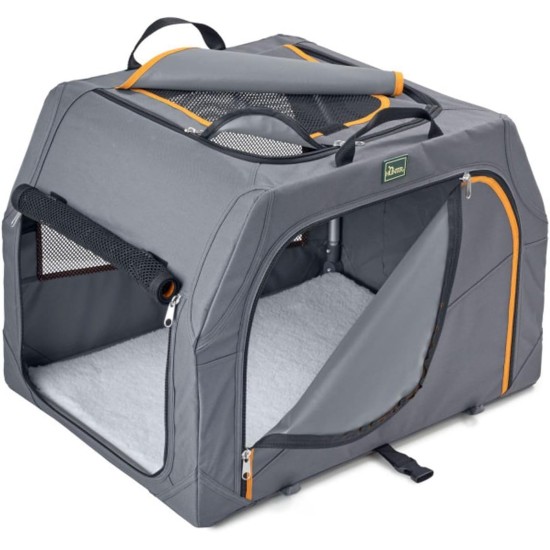 HUNTER Alu-Frame Dog Transport Box, 61 x 45.5 x 43 cm, Anthracite/Orange HUNTER Alu-Frame Dog Transport Box, 61 x 45.5 x 43 cm, Anthracite/Orange