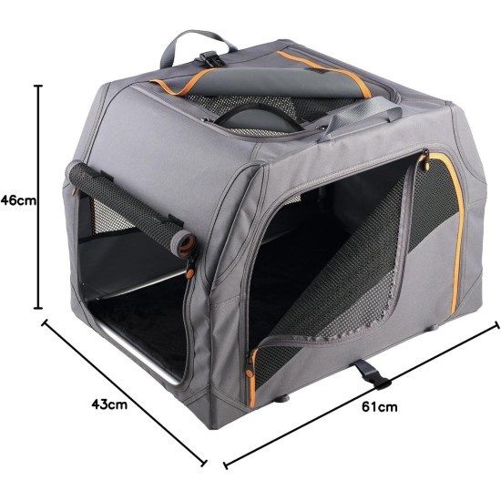 HUNTER Alu-Frame Dog Transport Box, 61 x 45.5 x 43 cm, Anthracite/Orange HUNTER Alu-Frame Dog Transport Box, 61 x 45.5 x 43 cm, Anthracite/Orange