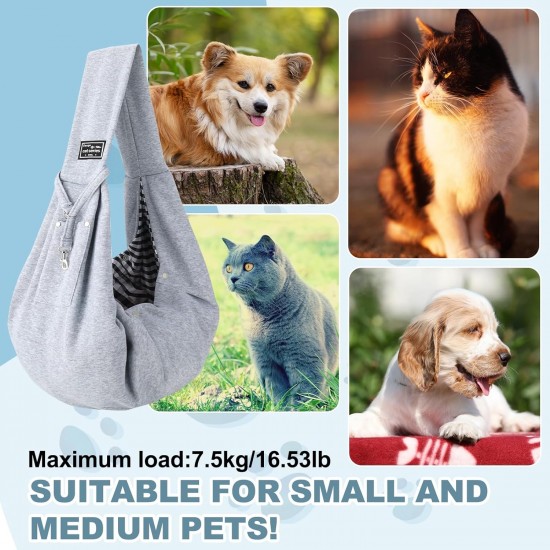 Halinuia Reversible Small Dog Carrier Bag up to 7 kg Comfortable Carry Bag Dog Safe with Carabiner Carry Strap Dog Shoulder Bag for Pets for Walking Outdoor Activities, Blue Halinuia Reversible Small Dog Carrier Bag up to 7 kg Comfortable Carry Bag Dog Safe with Carabiner Carry Strap Dog Shoulder Bag for Pets for Walking Outdoor Activities, Blue