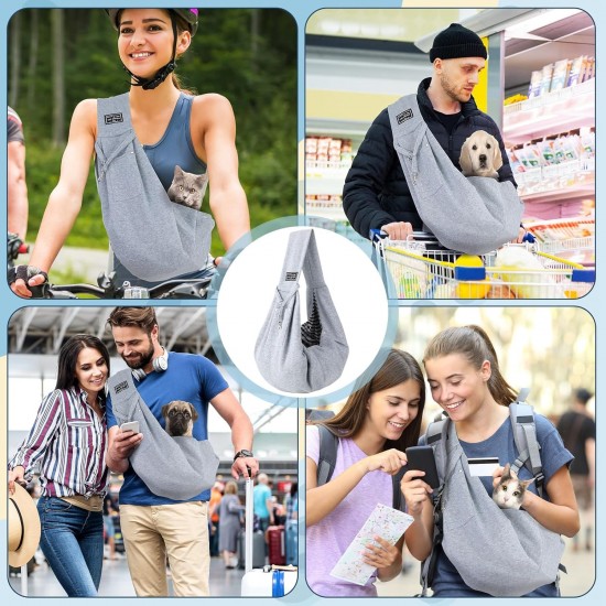Halinuia Reversible Small Dog Carrier Bag up to 7 kg Comfortable Carry Bag Dog Safe with Carabiner Carry Strap Dog Shoulder Bag for Pets for Walking Outdoor Activities, Blue Halinuia Reversible Small Dog Carrier Bag up to 7 kg Comfortable Carry Bag Dog Safe with Carabiner Carry Strap Dog Shoulder Bag for Pets for Walking Outdoor Activities, Blue