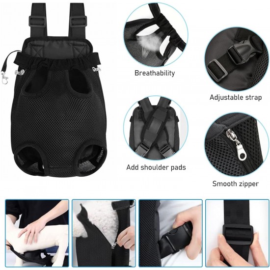 Haustier Rucksack Hund Tragetasche, Haustier Tragerucksack, Hundetasche für kleine Hunde und Katzen 3-5kg, für Spaziergang Aktivitäten im Freien und Ausflüge, Schwarz Haustier Rucksack Hund Tragetasche, Haustier Tragerucksack, Hundetasche für kleine Hunde und Katzen 3-5kg, für Spaziergang Aktivitäten im Freien und Ausflüge, Schwarz