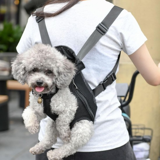 Haustier Rucksack Hund Tragetasche, Haustier Tragerucksack, Hundetasche für kleine Hunde und Katzen 3-5kg, für Spaziergang Aktivitäten im Freien und Ausflüge, Schwarz Haustier Rucksack Hund Tragetasche, Haustier Tragerucksack, Hundetasche für kleine Hunde und Katzen 3-5kg, für Spaziergang Aktivitäten im Freien und Ausflüge, Schwarz