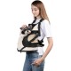 HiDREAM Dog Carrier Bag for Small Dogs, Dog Backpack with 2 Pockets for Travel, Comfortable Dog Carrier, Suitable for Dogs Under 6.8 kg, Machine Washable (Beige)