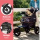 Innopet Adventure Dog & Cat Buggy Black/Yellow - Off-Road Dog Trolley for Dogs up to 30 kg - Puncture-proof 12 Inch EVA Wheels - Quick Release - Foldable with One Hand & Spacious Storage Space