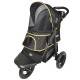 Innopet Adventure Dog & Cat Buggy Black/Yellow - Off-Road Dog Trolley for Dogs up to 30 kg - Puncture-proof 12 Inch EVA Wheels - Quick Release - Foldable with One Hand & Spacious Storage Space
