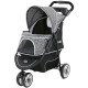 Innopet Allure Cheetah Dog Buggy - Stylish Dog Buggy with Leopard Print - Foldable with One Hand - Max. 20 kg - Storage Basket and 2 Safety Leashes - Ideal Pet Trolley for Cats and Dogs