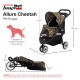 Innopet Allure Cheetah Dog Buggy - Stylish Dog Buggy with Leopard Print - Foldable with One Hand - Max. 20 kg - Storage Basket and 2 Safety Leashes - Ideal Pet Trolley for Cats and Dogs