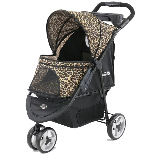Innopet Allure Cheetah Dog Buggy - Stylish Dog Buggy with Leopard Print - Foldable with One Hand - Max. 20 kg - Storage Basket and 2 Safety Leashes - Ideal Pet Trolley for Cats and Dogs Innopet Allure Cheetah Dog Buggy - Stylish Dog Buggy with Leopard Print - Foldable with One Hand - Max. 20 kg - Storage Basket and 2 Safety Leashes - Ideal Pet Trolley for Cats and Dogs