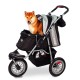 Innopet Comfort Efa Eco Dog Buggy Red / Black - One-Handed Foldable Dog & Cat Pram with 25 kg Load Capacity - Puncture-proof EVA Wheels, 2 Safety Leashes - Storage Basket & 3-Wheel Design Innopet Comfort Efa Eco Dog Buggy Red / Black - One-Handed Foldable Dog & Cat Pram with 25 kg Load Capacity - Puncture-proof EVA Wheels, 2 Safety Leashes - Storage Basket & 3-Wheel Design