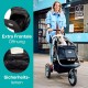 Innopet Comfort Efa Eco Dog Buggy Red / Black - One-Handed Foldable Dog & Cat Pram with 25 kg Load Capacity - Puncture-proof EVA Wheels, 2 Safety Leashes - Storage Basket & 3-Wheel Design Innopet Comfort Efa Eco Dog Buggy Red / Black - One-Handed Foldable Dog & Cat Pram with 25 kg Load Capacity - Puncture-proof EVA Wheels, 2 Safety Leashes - Storage Basket & 3-Wheel Design