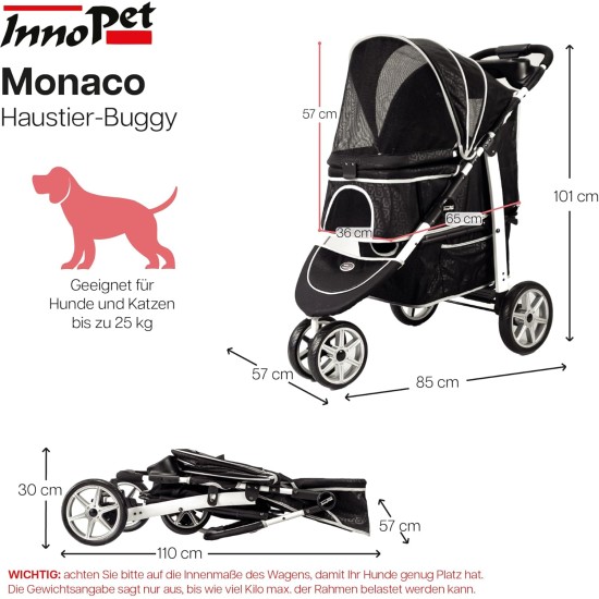 Innopet, Free Rain And Wind Cover, Monaco Stroller, Non Zipp Mesh Front Window Stroller Innopet, Free Rain And Wind Cover, Monaco Stroller, Non Zipp Mesh Front Window Stroller