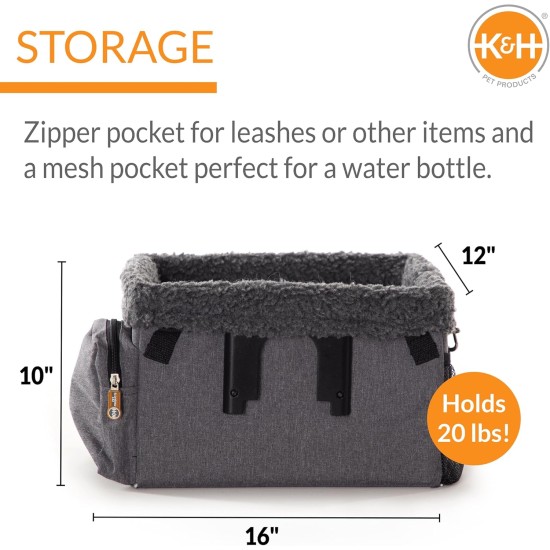 K&H Pet Products Bicycle Basket for Dogs, Universal Fit for Cats, Dogs, Pets, Bicycle Basket with Front Wheel Mount Included, Washable Lining, Strong Metal Basket, 2 K&H Pet Products Bicycle Basket for Dogs, Universal Fit for Cats, Dogs, Pets, Bicycle Basket with Front Wheel Mount Included, Washable Lining, Strong Metal Basket, 2