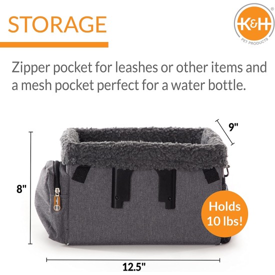 K&H Pet Products Bicycle Basket for Dogs, Universal Fit for Cats, Dogs, Pets, Bicycle Basket with Front Wheel Mount Included, Washable Lining, Strong Metal Basket, 2 K&H Pet Products Bicycle Basket for Dogs, Universal Fit for Cats, Dogs, Pets, Bicycle Basket with Front Wheel Mount Included, Washable Lining, Strong Metal Basket, 2