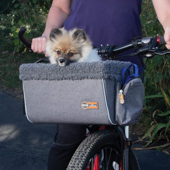 K&H Pet Products Bicycle Basket for Dogs, Universal Fit for Cats, Dogs, Pets, Bicycle Basket with Front Wheel Mount Included, Washable Lining, Strong Metal Basket, 2 K&H Pet Products Bicycle Basket for Dogs, Universal Fit for Cats, Dogs, Pets, Bicycle Basket with Front Wheel Mount Included, Washable Lining, Strong Metal Basket, 2