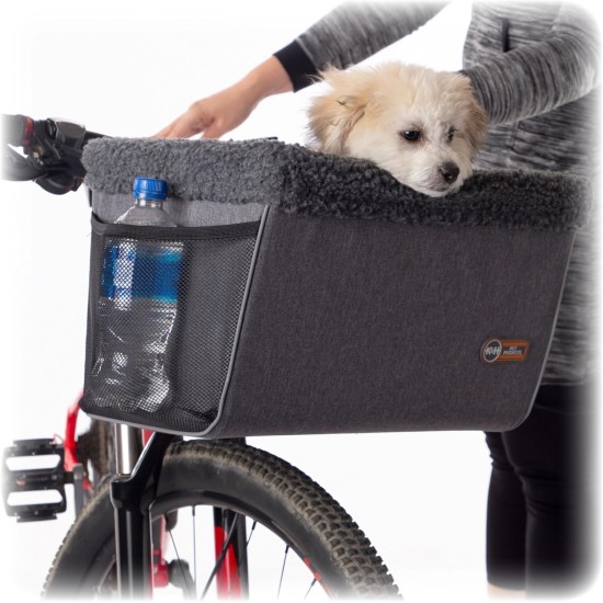 K&H Pet Products Bicycle Basket for Dogs, Universal Fit for Cats, Dogs, Pets, Bicycle Basket with Front Wheel Mount Included, Washable Lining, Strong Metal Basket, 2 K&H Pet Products Bicycle Basket for Dogs, Universal Fit for Cats, Dogs, Pets, Bicycle Basket with Front Wheel Mount Included, Washable Lining, Strong Metal Basket, 2
