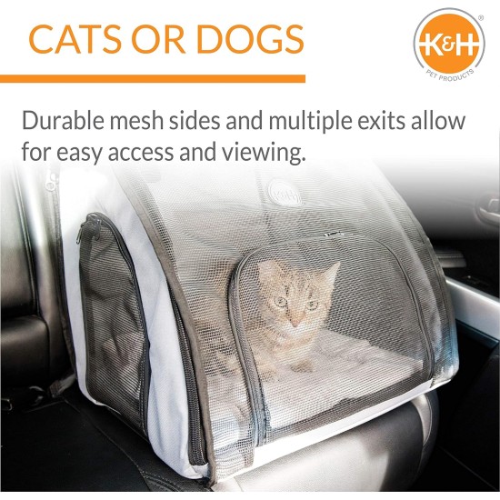 K&H Pet Products Travel Safety Pet Carrier Medium Gray 24" x 19" x 17" K&H Pet Products Travel Safety Pet Carrier Medium Gray 24" x 19" x 17"