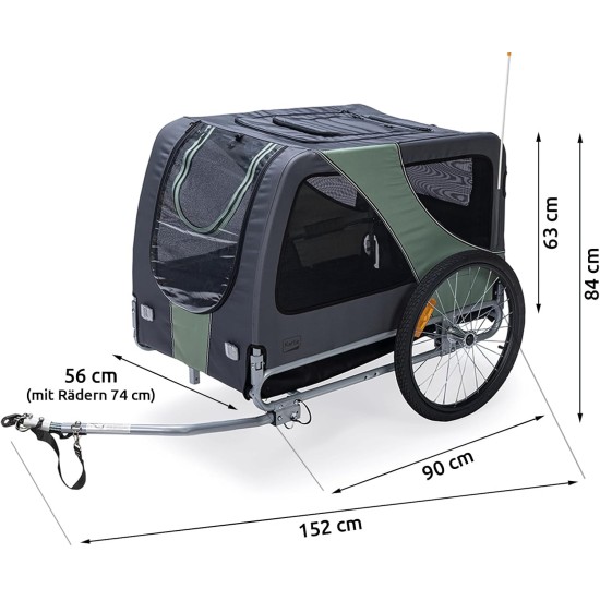 Karlie Dog Bicycle Trailer OX 152 x 74 x 84 cm Karlie Dog Bicycle Trailer OX 152 x 74 x 84 cm