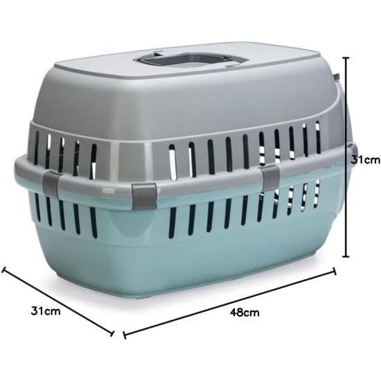 Karlie Eco Tourist 2 Transport Box, 56 x 36 x 36 cm, Aquamarine Karlie Eco Tourist 2 Transport Box, 56 x 36 x 36 cm, Aquamarine