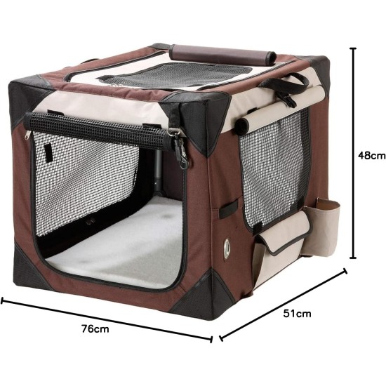 Karlie smart top deluxe dog transport box, Beige / Brown Karlie smart top deluxe dog transport box, Beige / Brown