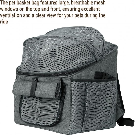 Kavolet Dog Bicycle Basket, Small Dog Carrier Oxford Fabric, Pet Carrier, Bicycle Baskets for Dogs, Puppy Bicycle Bag, Backpack for Small, Medium Cats and Dogs, 39 x 32 x 29 cm Kavolet Dog Bicycle Basket, Small Dog Carrier Oxford Fabric, Pet Carrier, Bicycle Baskets for Dogs, Puppy Bicycle Bag, Backpack for Small, Medium Cats and Dogs, 39 x 32 x 29 cm