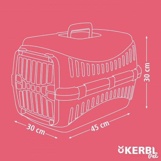 Kerbl Expedion 81346 Pet Transport Box / 45 x 30 x 30 cm / with Plastic Kerbl Expedion 81346 Pet Transport Box / 45 x 30 x 30 cm / with Plastic