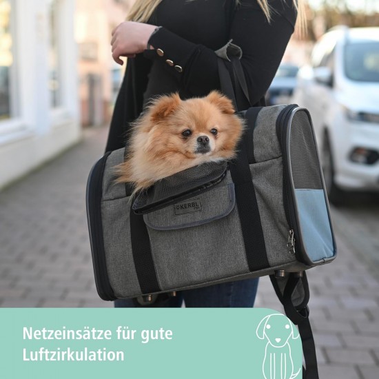 Kerbl Pet Vacation Dog Backpack 43 x 24 x 30 cm, Grey/Blue Kerbl Pet Vacation Dog Backpack 43 x 24 x 30 cm, Grey/Blue