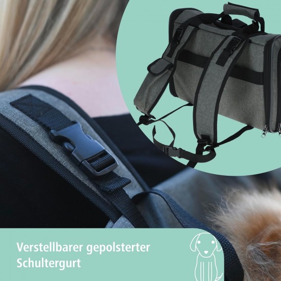 Kerbl Pet Vacation Dog Backpack 43 x 24 x 30 cm, Grey/Blue Kerbl Pet Vacation Dog Backpack 43 x 24 x 30 cm, Grey/Blue
