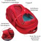 Kurgo G-Train backpack with integrated dog compartment, waterproof base, with bottle holders, for pets up to 11 kg, red Kurgo G-Train backpack with integrated dog compartment, waterproof base, with bottle holders, for pets up to 11 kg, red
