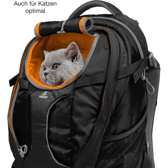 Kurgo G-Train backpack with integrated dog compartment, waterproof base, with bottle holders, for pets up to 11 kg, red Kurgo G-Train backpack with integrated dog compartment, waterproof base, with bottle holders, for pets up to 11 kg, red