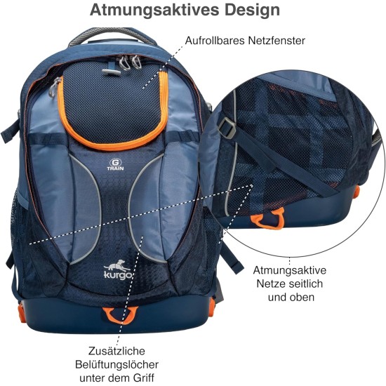 Kurgo G-Train backpack with integrated dog compartment, waterproof base, with bottle holders, for pets up to 11 kg, red Kurgo G-Train backpack with integrated dog compartment, waterproof base, with bottle holders, for pets up to 11 kg, red
