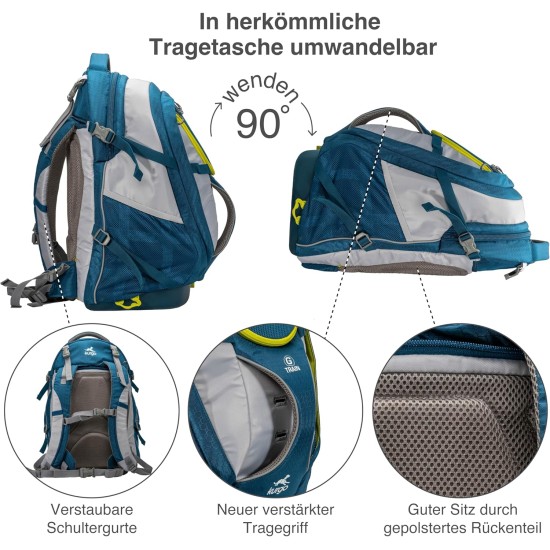 Kurgo G-Train backpack with integrated dog compartment, waterproof base, with bottle holders, for pets up to 11 kg, red Kurgo G-Train backpack with integrated dog compartment, waterproof base, with bottle holders, for pets up to 11 kg, red