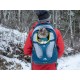 Kurgo G-Train backpack with integrated dog compartment, waterproof base, with bottle holders, for pets up to 11 kg, red Kurgo G-Train backpack with integrated dog compartment, waterproof base, with bottle holders, for pets up to 11 kg, red
