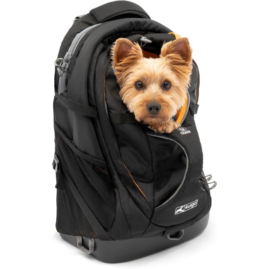 Kurgo G-Train backpack with integrated dog compartment, waterproof base, with bottle holders, for pets up to 11 kg, red Kurgo G-Train backpack with integrated dog compartment, waterproof base, with bottle holders, for pets up to 11 kg, red