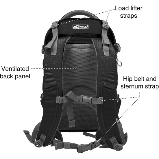Kurgo G-Train backpack with integrated dog compartment, waterproof base, with bottle holders, for pets up to 11 kg, red Kurgo G-Train backpack with integrated dog compartment, waterproof base, with bottle holders, for pets up to 11 kg, red