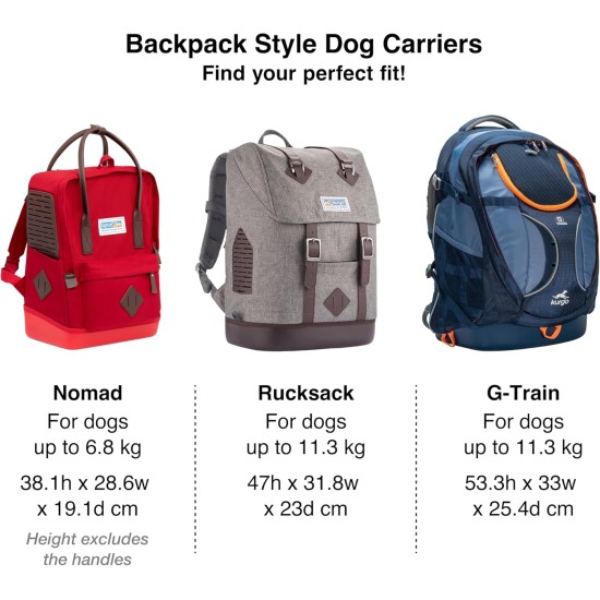 Kurgo G-Train backpack with integrated dog compartment, waterproof base, with bottle holders, for pets up to 11 kg, red Kurgo G-Train backpack with integrated dog compartment, waterproof base, with bottle holders, for pets up to 11 kg, red
