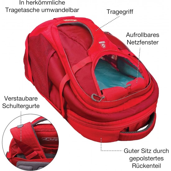 Kurgo G-Train dog backpack, with integrated pet compartment, waterproof base, for pets up to 11 kg, navy blue Kurgo G-Train dog backpack, with integrated pet compartment, waterproof base, for pets up to 11 kg, navy blue