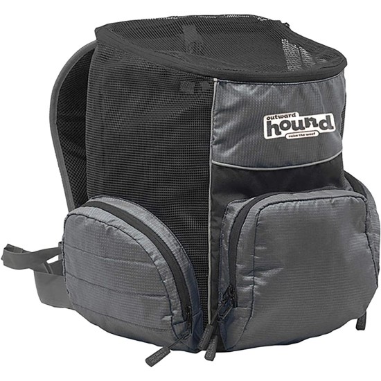 Kyjen 21006 Outward Hound PoochPouch Adjustable Backpack for Dogs, Grey Kyjen 21006 Outward Hound PoochPouch Adjustable Backpack for Dogs, Grey