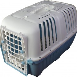 Lanco Transport box for small dogs and cats. Portable and breathable plastic. Pets dogs cats. Durable material. 47 x 31 x 32 cm. White and blue colour. Lanco Transport box for small dogs and cats. Portable and breathable plastic. Pets dogs cats. Durable material. 47 x 31 x 32 cm. White and blue colour.